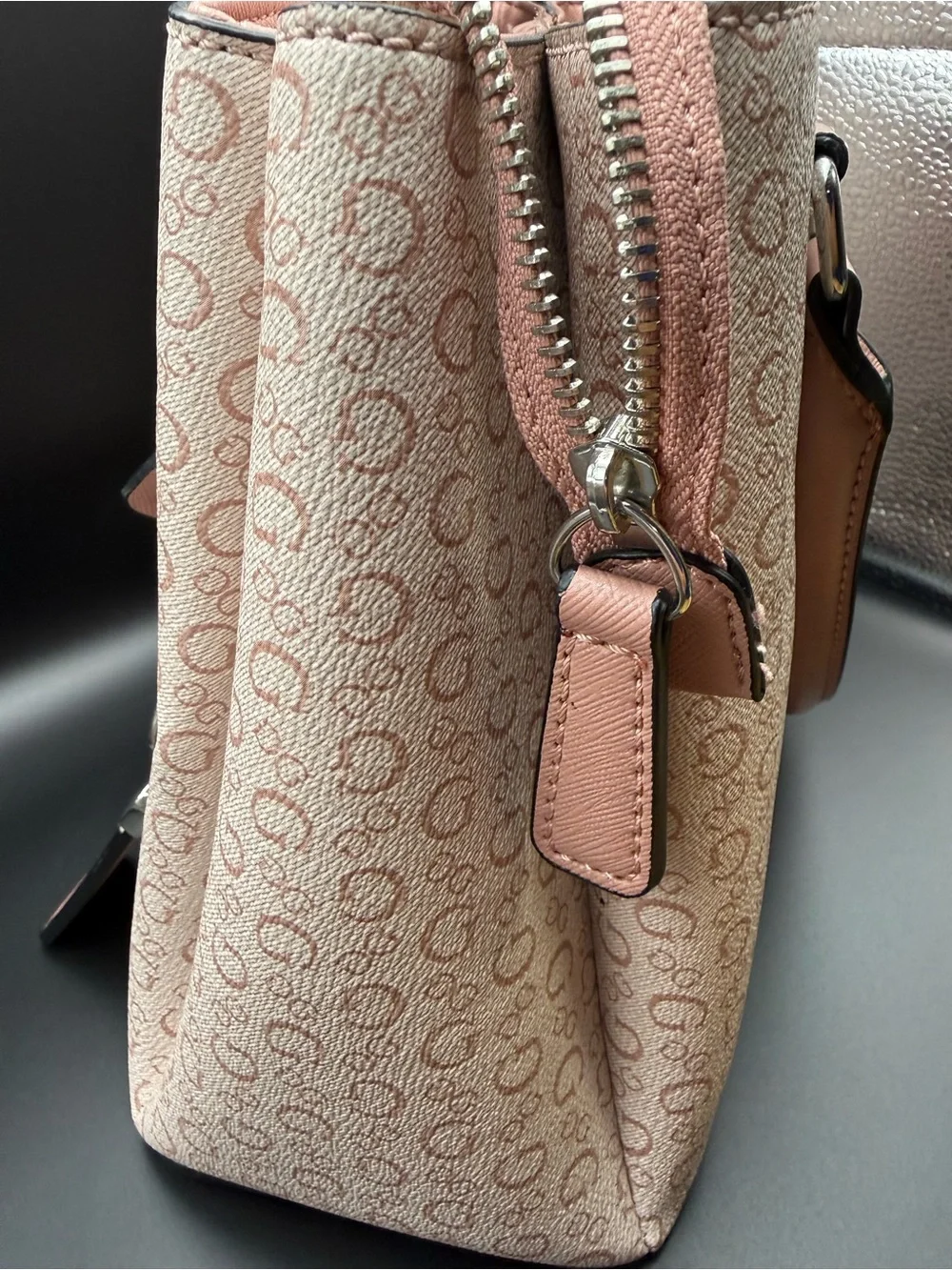 GUESS Pink Signature Logo Satchel